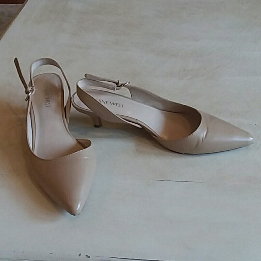 Nine West Kitten Heel Slingbacks